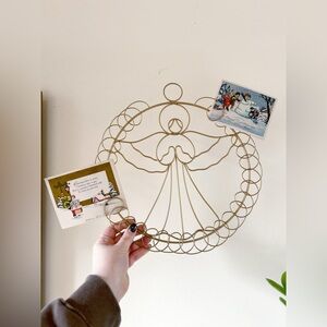 Vintage Angel Christmas Card Holder Hanging Wall Decor